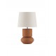 Terracotta Ceramic & Fabric Shade LED E27 1x12Watt 100-240Volt IP20 Bulb Excluded Cable Length: 120 cm D:30.5 H:48.5 cm 