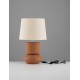 Terracotta Ceramic & Fabric Shade LED E27 1x12Watt 100-240Volt IP20 Bulb Excluded Cable Length: 120 cm D:30.5 H:48.5 cm 