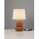 Terracotta Ceramic & Fabric Shade LED E27 1x12Watt 100-240Volt IP20 Bulb Excluded Cable Length: 120 cm D:30.5 H:48.5 cm 