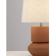 Terracotta Ceramic & Fabric Shade LED E27 1x12Watt 100-240Volt IP20 Bulb Excluded Cable Length: 120 cm D:30.5 H:48.5 cm 