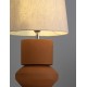 Terracotta Ceramic & Fabric Shade LED E27 1x12Watt 100-240Volt IP20 Bulb Excluded Cable Length: 120 cm D:30.5 H:48.5 cm 