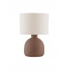 Taupe 'Papier-Mâché & Fabric Shade LED E27 1x12Watt 100-240Volt IP20 Bulb Excluded Cable Length: 120 cm D:38 H:55 cm 