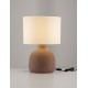 Taupe 'Papier-Mâché & Fabric Shade LED E27 1x12Watt 100-240Volt IP20 Bulb Excluded Cable Length: 120 cm D:38 H:55 cm 