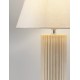 Beige Scallop Stone Casting & Fabric Shade LED E27 1x12Watt 100-240Volt IP20 Bulb Excluded Cable Length: 110 cm D:30 H:50 cm 