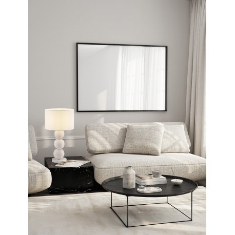 White Stone 'Papier-Mâché & Fabric Shade LED E27 1x12Watt 100-240Volt IP20 Bulb Excluded Cable Length: 110 cm D:30 H:54.5 cm 