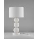 White Stone 'Papier-Mâché & Fabric Shade LED E27 1x12Watt 100-240Volt IP20 Bulb Excluded Cable Length: 110 cm D:30 H:54.5 cm 