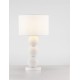 White Stone 'Papier-Mâché & Fabric Shade LED E27 1x12Watt 100-240Volt IP20 Bulb Excluded Cable Length: 110 cm D:30 H:54.5 cm 