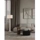 White Stone 'Papier-Mâché & Fabric Shade LED E27 1x12Watt 100-240Volt IP20 Bulb Excluded Cable Length: 200 cm D:50 H:155 cm 