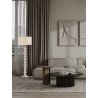 White Stone 'Papier-Mâché & Fabric Shade LED E27 1x12Watt 100-240Volt IP20 Bulb Excluded Cable Length: 200 cm D:50 H:155 cm 