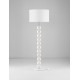 White Stone 'Papier-Mâché & Fabric Shade LED E27 1x12Watt 100-240Volt IP20 Bulb Excluded Cable Length: 200 cm D:50 H:155 cm 