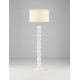 White Stone 'Papier-Mâché & Fabric Shade LED E27 1x12Watt 100-240Volt IP20 Bulb Excluded Cable Length: 200 cm D:50 H:155 cm 