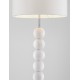 White Stone 'Papier-Mâché & Fabric Shade LED E27 1x12Watt 100-240Volt IP20 Bulb Excluded Cable Length: 200 cm D:50 H:155 cm 