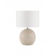Beige Aged Ceramic & Fabric Shade LED E27 1x12Watt 100-240Volt IP20 Bulb Excluded Cable Length: 120 cm D:30 H:44 cm 