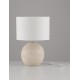 Beige Aged Ceramic & Fabric Shade LED E27 1x12Watt 100-240Volt IP20 Bulb Excluded Cable Length: 120 cm D:30 H:44 cm 