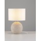 Beige Aged Ceramic & Fabric Shade LED E27 1x12Watt 100-240Volt IP20 Bulb Excluded Cable Length: 120 cm D:30 H:44 cm 