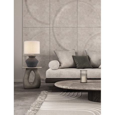 Anthracite Ceramic & Fabric Shade LED E27 1x12Watt 100-240Volt IP20 Bulb Excluded Cable Length: 120 cm D:32 H:52 cm 