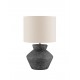 Anthracite Ceramic & Fabric Shade LED E27 1x12Watt 100-240Volt IP20 Bulb Excluded Cable Length: 120 cm D:32 H:52 cm 
