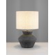 Anthracite Ceramic & Fabric Shade LED E27 1x12Watt 100-240Volt IP20 Bulb Excluded Cable Length: 120 cm D:32 H:52 cm 
