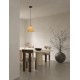 Natural Wood & Black Cable LED E27 1x12Watt 100-240Volt IP20 Bulb Excluded D:30 H:120 cm 