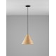 Natural Wood & Black Cable LED E27 1x12Watt 100-240Volt IP20 Bulb Excluded D:30 H:120 cm 