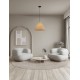 Natural Wood & Black Cable LED E27 1x12Watt 100-240Volt IP20 Bulb Excluded D:45 H:120 cm 