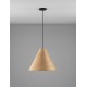 Natural Wood & Black Cable LED E27 1x12Watt 100-240Volt IP20 Bulb Excluded D:45 H:120 cm 