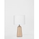 Linen Fabric Shade & Natural Wood LED E27 1x12 Watt 100-240 Volt IP20 bulb excluded Switch On/Off D: 16 H: 30 cm 