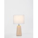 Linen Fabric Shade & Natural Wood LED E27 1x12 Watt 100-240 Volt IP20 bulb excluded Switch On/Off D: 16 H: 30 cm 