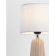 Linen Fabric Shade & Natural Wood LED E27 1x12 Watt 100-240 Volt IP20 bulb excluded Switch On/Off D: 16 H: 30 cm 