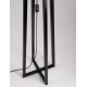 Gray Linen Shade & Black Wood LED E27 1x12 Watt 100-240 Volt IP20 Bulb Excluded Cable Length 180 cm D: 46 H: 165 cm 