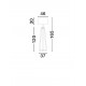 Gray Linen Shade & Black Wood LED E27 1x12 Watt 100-240 Volt IP20 Bulb Excluded Cable Length 180 cm D: 46 H: 165 cm 