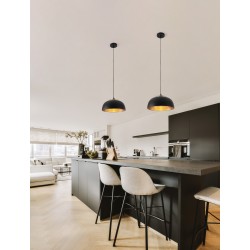 Sandy Black & Gold Metal LED E27 1x12 Watt 100-240 Volt IP20 bulb excluded D: 35 H: 130 cm 
