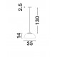 Sandy Black & Gold Metal LED E27 1x12 Watt 100-240 Volt IP20 bulb excluded D: 35 H: 130 cm 