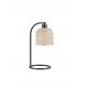 Natural Bamboo & Black Metal LED E27 1x12 Watt 100-240 Volt IP20 bulb excluded Cable Length 150 cm Switch On/Off D: 16 H: 41