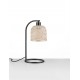Natural Bamboo & Black Metal LED E27 1x12 Watt 100-240 Volt IP20 bulb excluded Cable Length 150 cm Switch On/Off D: 16 H: 41