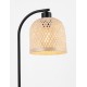 Natural Bamboo & Black Metal LED E27 1x12 Watt 100-240 Volt IP20 bulb excluded Cable Length 150 cm Switch On/Off D: 16 H: 41