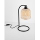Natural Bamboo & Black Metal LED E27 1x12 Watt 100-240 Volt IP20 bulb excluded Cable Length 150 cm Switch On/Off D: 16 H: 41