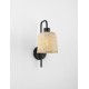 Natural Bamboo & Black Metal LED E27 1x12 Watt 100-240 Volt IP20 bulb excluded D: 16 W: 22 H: 36 cm 