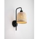 Natural Bamboo & Black Metal LED E27 1x12 Watt 100-240 Volt IP20 bulb excluded D: 16 W: 22 H: 36 cm 