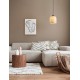 Natural Bamboo & Black Metal LED E27 1x12 Watt 100-240 Volt IP20 bulb excluded D: 23 H: 130 cm 