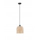 Natural Bamboo & Black Metal LED E27 1x12 Watt 100-240 Volt IP20 bulb excluded D: 23 H: 130 cm 