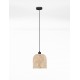 Natural Bamboo & Black Metal LED E27 1x12 Watt 100-240 Volt IP20 bulb excluded D: 23 H: 130 cm 