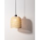 Natural Bamboo & Black Metal LED E27 1x12 Watt 100-240 Volt IP20 bulb excluded D: 23 H: 130 cm 