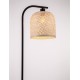 Natural Bamboo & Black Metal LED E27 1x12 Watt 100-240 Volt IP20 Bulb Excluded Cable Length 180 cm D: 23 H: 160 cm 