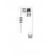 Natural Bamboo & Black Metal LED E27 1x12 Watt 100-240 Volt IP20 Bulb Excluded Cable Length 180 cm D: 23 H: 160 cm 