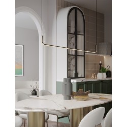 Sandy Black Steel & Aluminium LED 20 Watt 220-240Volt 1062Lm 3200K IP20 L: 101 W: 7 H: 150 cm 