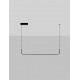 Sandy Black Steel & Aluminium LED 20 Watt 220-240Volt 1062Lm 3200K IP20 L: 101 W: 7 H: 150 cm 