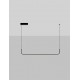 Sandy Black Steel & Aluminium LED 20 Watt 220-240Volt 1062Lm 3200K IP20 L: 101 W: 7 H: 150 cm 
