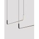 Triac Dimmable Sandy Black Steel & Aluminium LED 42 Watt 220-240Volt 1849Lm 3200K IP20 L: 165 W: 7 H: 150 cm 