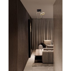 Triac Dimmable Sandy Black & Gold Steel & Aluminium LED 30 Watt 220-240Volt 1261Lm 3200K IP20 L: 35 W: 16 H: 39 cm 